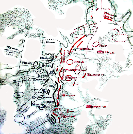 Battle Of Borodino 1812 Map Battle Of Borodino Battle 6124